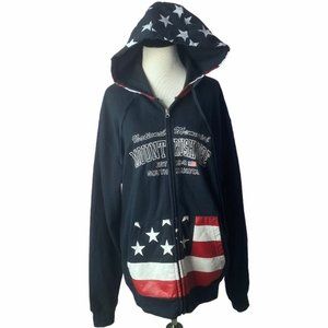Mount Rushmore Flag Zip Hoodie XL